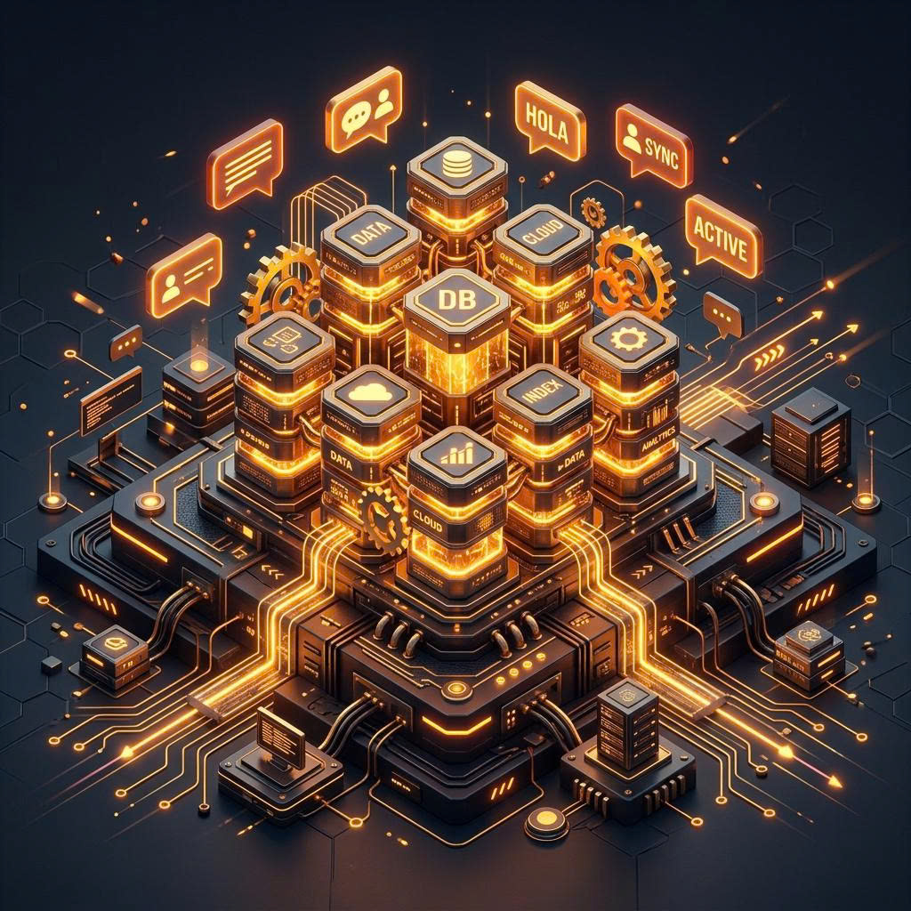 Isometric High-Tech Server Illustration